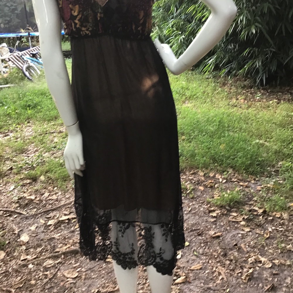Vintage Hal’s &Bobs lace velvet Dress - Picture 6 of 8